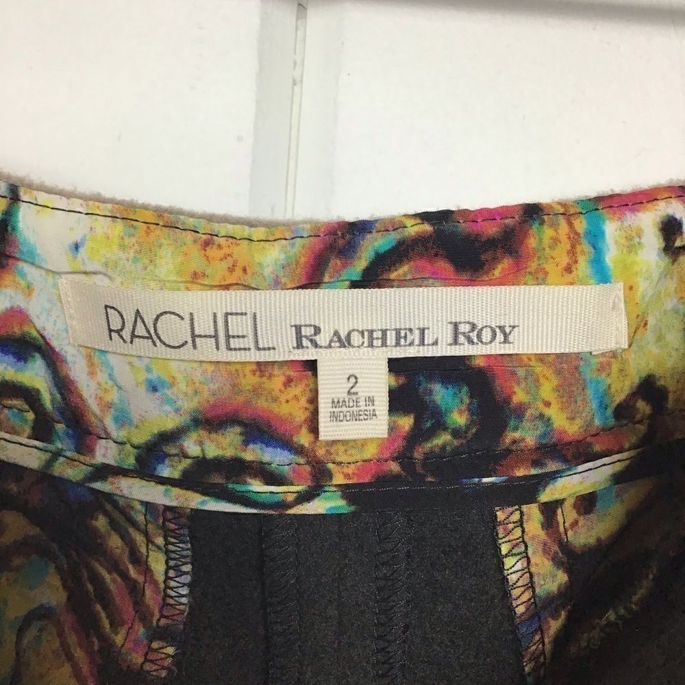 Rachel Roy Gray Tan Felt Mini Skirt, Pockets - 2 - Picture 7 of 8